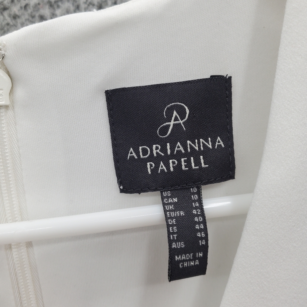 Adrianna Papell White and black Two-Tone Midi Dress - Picture 2 of 12